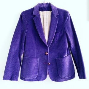 OSCAR DE LA RENTA vintage corduroy purple blazer